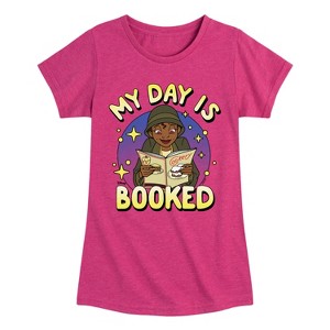 Girls' - Disney Princess - Tiana Day Is Booked Fitted Short Sleeve Graphic T-Shirt - 1 of 4