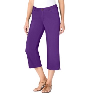Woman Within Plus Size Petite Capri Stretch Denim Jean - 1 of 4