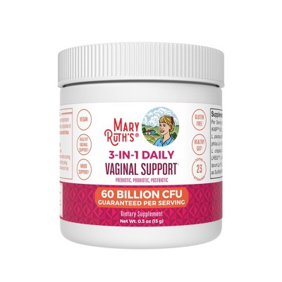 MaryRuth's Women's 3-in-1 Vaginal Support Probiotic Powder, Unflavored, 0.5 oz