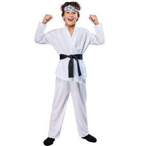 Rubies Boys' Karate Kid Classic Miyagi-Do Dojo Daniel Larusso Costume - 1 of 4