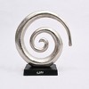 Aluminum Swirl Abstract Sculptures with Black Base –  Modern Decor, Set of 2 - 4 of 4