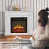 Karl Home 1400-Watt 31.5-inch Electric Fireplace with Mantel in White - 4 of 4