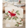 Saro Lifestyle Graceful Perched Birds Runner, Beige, 16" x 70" - 2 of 2