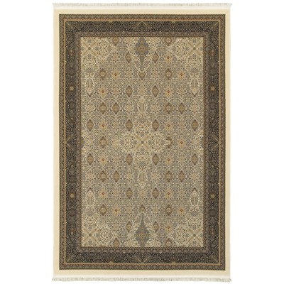 Oriental Weavers Masterpiece 1335I Ivory/ Dark Blue Indoor Area Rug - 3'10" x 5'5"
