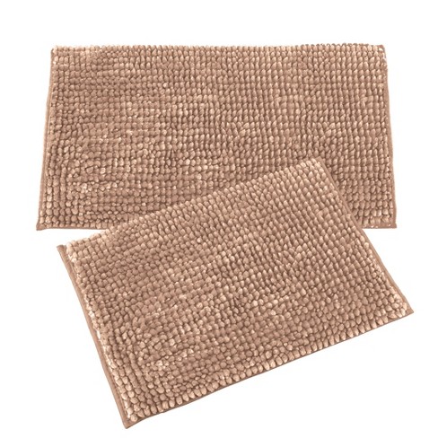 Collections Etc Microfiber Chenille Skid-Resistant Absorbent 2-Piece Bath Rug Set - image 1 of 3