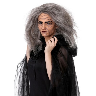 Witch Old Lady Wig Size Standard Gray