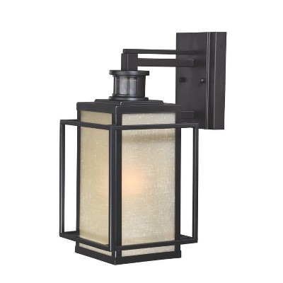 VAXCEL Hyde Bronze Motion Sensor Dusk to Dawn Mission Outdoor Wall Light