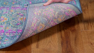 Elysian Blue/Fuchsia 6' x 9' Reversible Synthetic Area Rug