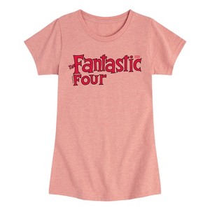 Girls' - Marvel - Fantastic Four Classic Logo Fitted Short Sleeve Graphic T-Shirt - 1 of 4