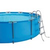 Bestway 56687E Steel Pro Max 15ft x 42in Outdoor Round Frame Above Ground Swimming Pool Set with 1000 GPH Filter Pump, & Ladder, Blue w/ Cleaning Kit - image 3 of 4