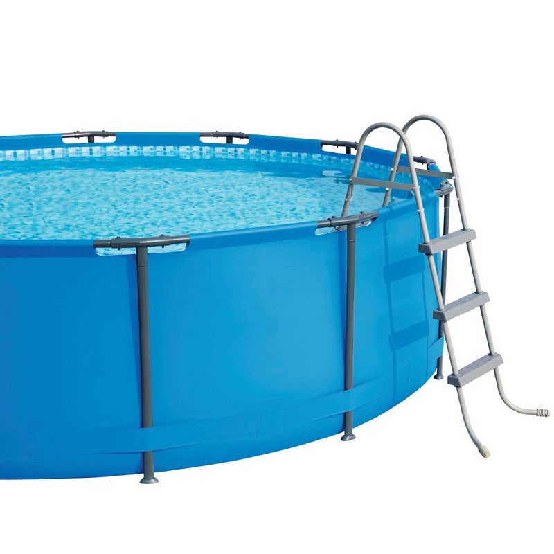 Bestway 56687E Steel Pro Max 15ft x 42in Outdoor Round Frame Above Ground Swimming Pool Set with 1000 GPH Filter Pump, & Ladder, Blue w/ Cleaning Kit, 3 of 7