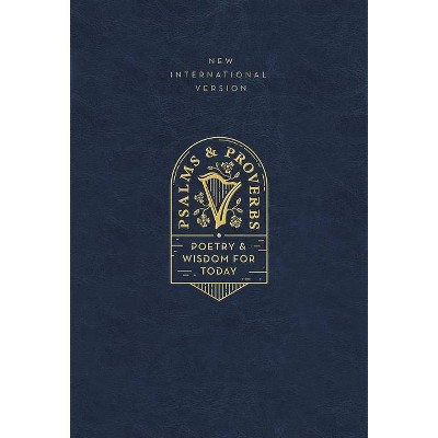 Niv, Psalms and Proverbs, Leathersoft Over Board, Navy, Comfort Print - by  Zondervan (Hardcover)