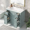 36 Inch Bathroom Vanity, Bathroom Cabinet with Ceramic Sink, 6 Drawers, Adjustable Shelf - 2 of 4