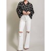 Women's Leopard Heart Printed Button Down Top - ee:some - 4 of 4