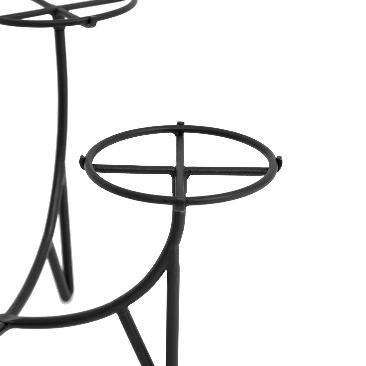 ACHLA Designs Frida Wrought Iron Indoor Planter Stand Black 17.5"x17.5"x11.25" - thumbnail 6