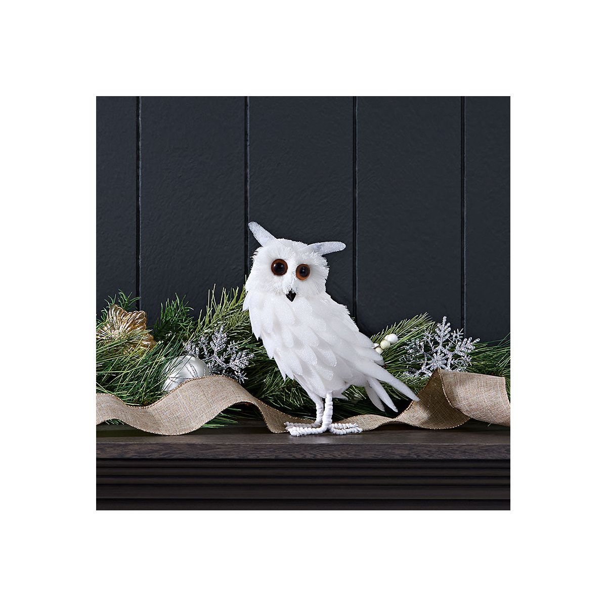 The Lakeside Collection Winter White Woodland Decor - Owl or Deer - - thumbnail 5