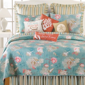 C&F Home Santa Catalina Queen Sea Shell Nautical Themed Bedding Skirt - 1 of 1