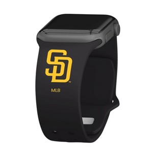 MLB San Diego Padres Apple Watch Compatible Silicone Band - Black
 - 1 of 3