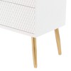 Olivia & May Modern 3 Drawer Wooden Chest with Knob Pulls White: Mid-Century Style, MDF Composite Frame - image 4 of 4