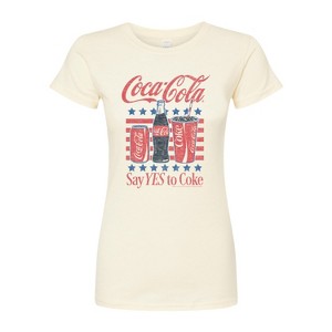 Women's - Coca-cola - Say Yes To Coke- Juniors Fitted Graphic T-shirt Fitted Graphic T-Shirt - 1 of 2