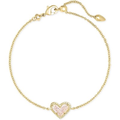 Ari Heart Link Chain Bracelet, Gold Tone Fashion Jewelry with Interlocking Heart Design for Women