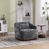 CAVINAS Upholstered Accent Chair with Swivel Functionality,Modern Barrel Chairs for Bedroom,Reading Room - 2 of 4