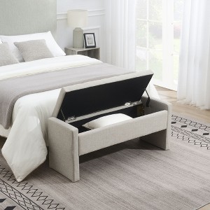 NicBex 47.25" Modern Storage Ottoman Bench,Foot Rest with Hidden Compartment,End of Bed Storage Bench for Bedroom,Living Room,Bedroom Furniture - 1 of 4