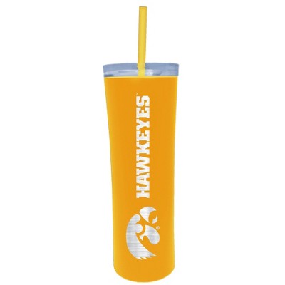 NCAA Iowa Hawkeyes 18oz Skinny Tumbler with Straw