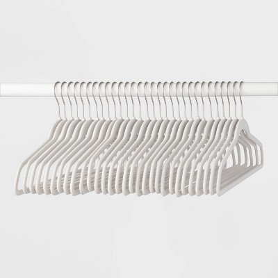 18pk Plastic Hangers White - Room Essentials™ : Target