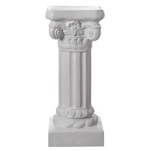 Uniquewise Fiberglass White Plinth Roman Column Ionic Piller Pedestal Vase Stand for Wedding or Party, Living Room Decor - Photography Props - 1 of 4