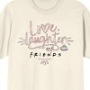 Friends TV Love And Laughter Crew Neck Short Sleeve Natural Women's T-shirt - 2 of 2