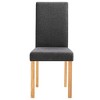 vidaXL Dining Chairs, 2 Pcs, Dark Gray Fabric - 3 of 4