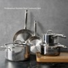 BRINJOY 9-Piece Tri-Ply Stainless Steel Cookware Set - Fully Clad Induction Compatible Pots & Pans with Glass Lids - 2 of 4