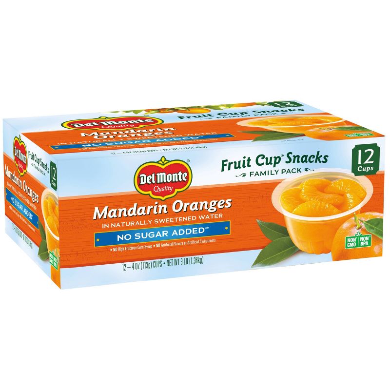 Del Monte Mandarin Oranges Fruit Cup Snacks, 3 of 5