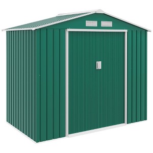 Outsunny Metal Storage Shed Organizer, Garden Tool House with Vents and Sliding Doors for Backyard, Patio, Garage, Lawn - 1 of 4