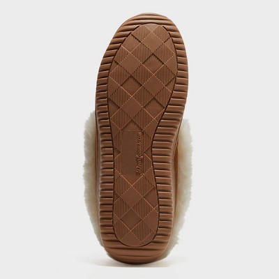 dluxe by dearfoams Women's Shearling Moc Fur Casing Slippers
