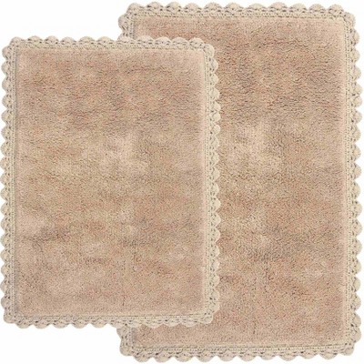 Chesapeake Whitney Ombre 2 Piece Reversible Cotton Bath Rug Set