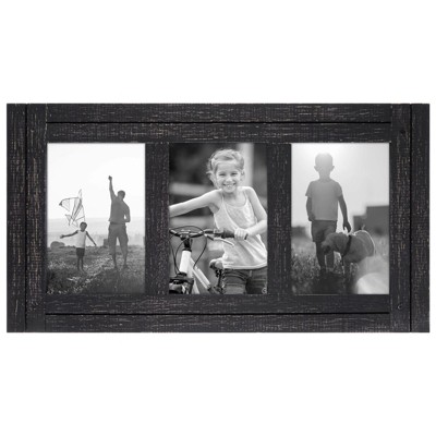 Americanflat Rustic Collage Picture Frame with polished glass - Horizontal and Vertical Formats for Wall and Tabletop