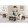 31.5" Industrial Coffee Table & Nightstand Set - 2-Tier Rustic Farmhouse Side Tables with Wood Finish, Space-Saving for Bedroom, Living Room - 2 of 4