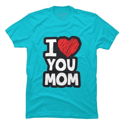 Men's Design By Humans I Love You Mom Heart By solon2020 T-Shirt