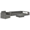 vidaXL-8 Piece Patio Lounge Set with Cushions-Made from Poly Rattan in Gray-Hard-Wearing-Easy to Maintain-Includes Coffee Table and Side Tables - 3 of 4