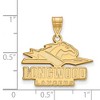 Black Bow Jewelry 10k Yellow Gold Longwood Lancers NCAA Medium Pendant - 2 of 3