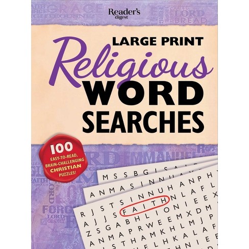 Reader's Digest Large Print Religious Word Search - (readers Digest  Puzzles) (paperback) : Target