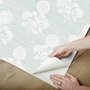 Brewster Flourish Block Print Whisper Blue Faux Grasscloth Peel and Stick 1pc Wallpaper - 2 of 4