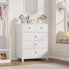 White 5-Drawer Tall Dresser, Modern Wooden Chest of Drawers for Bedroom, Entryway or Office - 4 of 4