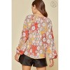 Women's Retro Print Blouse - ANDREE BY UNIT - image 3 of 4