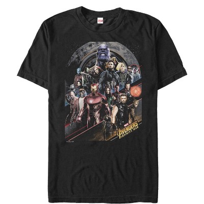 Men's Marvel Avengers: Infinity War Character Scene T-shirt - Black ...