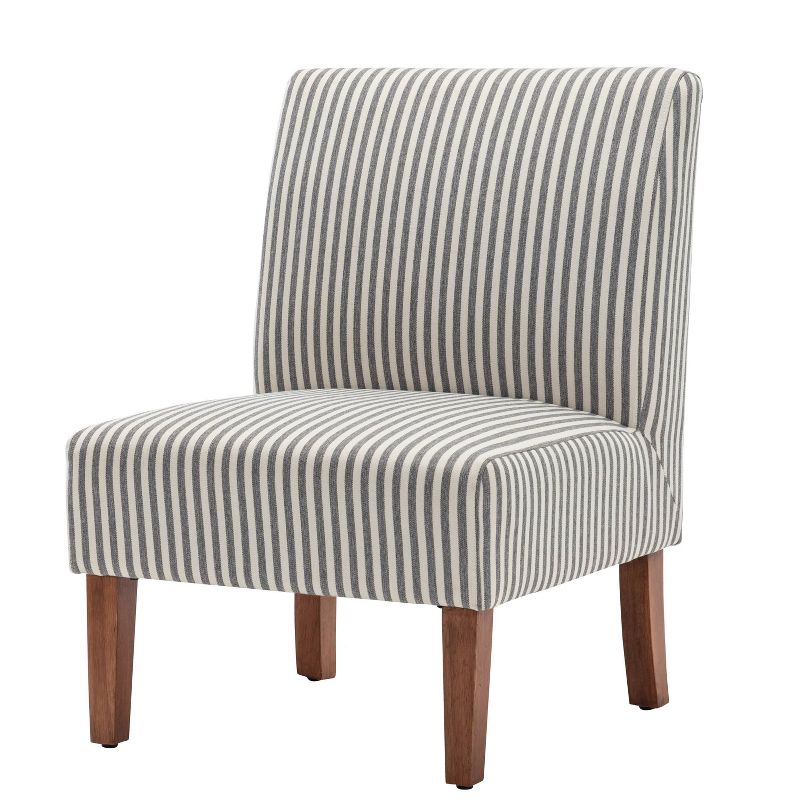 Armless Slipper Accent Chair Striped - WOVENBYRD, 6 of 13