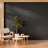 PVC Slat Wall Panel, 3D Fluted Textured Panel Black, Suitable for Kitchen, Living Room, and Home 3D Wall Panels - 4 of 4