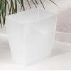 mDesign Small Rectangular Bathroom Trash Cans - Set of 4 - Frost - Made in USA - 4 of 4